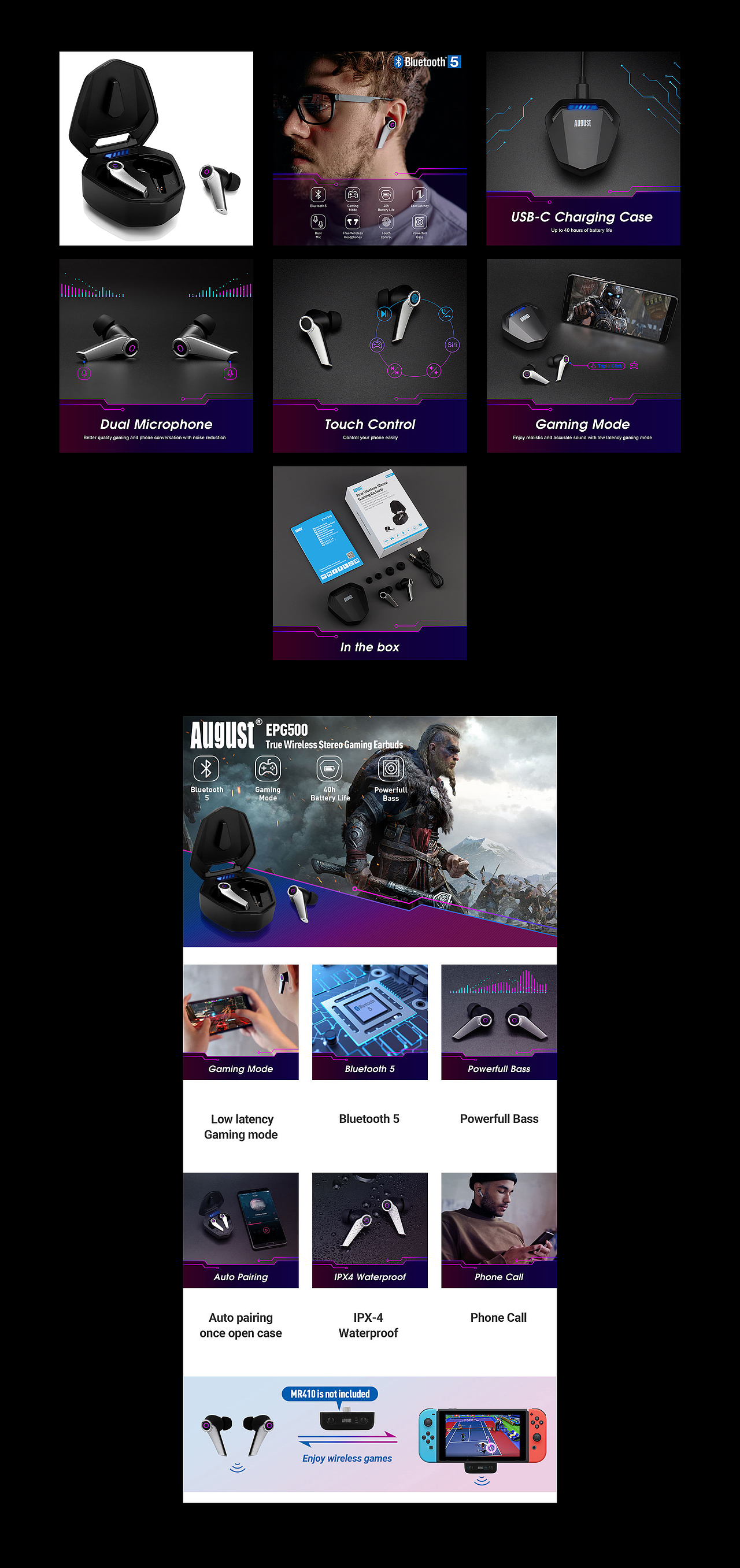 亚马逊蓝牙游戏耳机