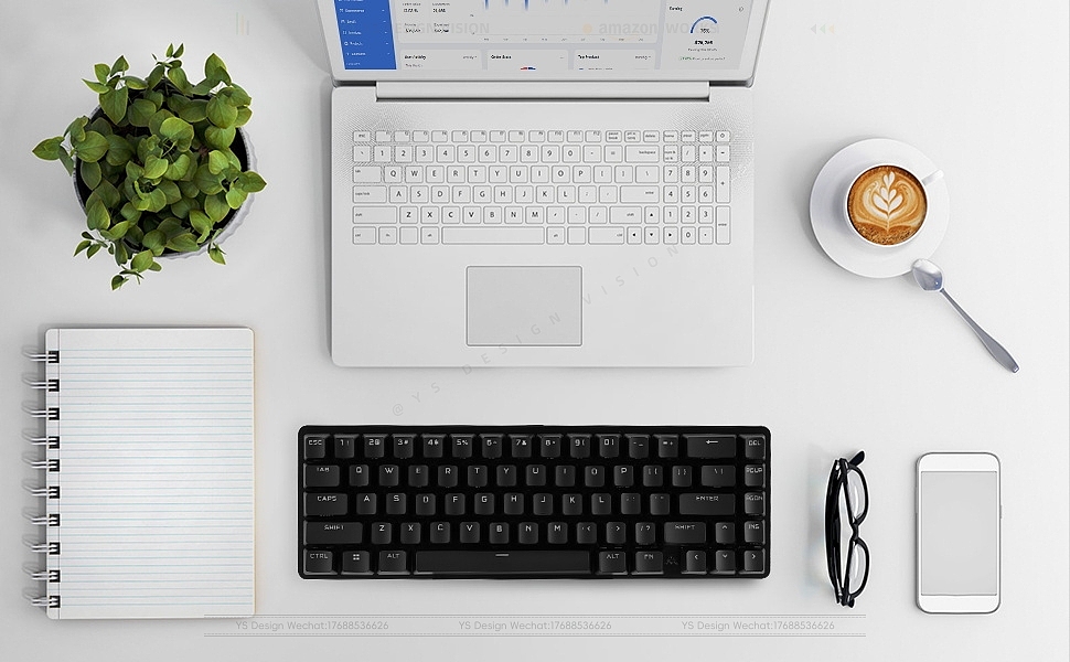 亚马逊黑色机械键盘主图A+设计