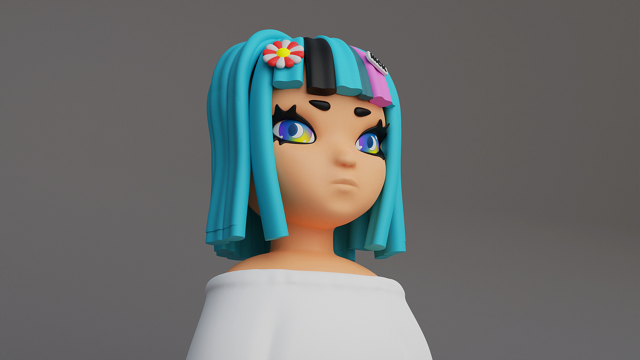 少女头像Blender【NICK老师】（图ZMzIyODEwOTI0） - 人物/生物 - 站酷设计师Nick老师原创素材 - 站酷ZCOOL