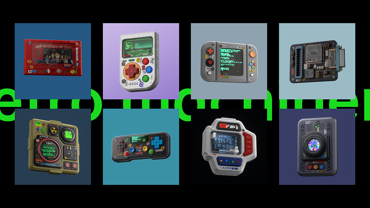 Retro Game Equipment(復古機械)(图ZMzA0NjIyNDAw) - 其他三维 - 站酷设计师三六八复机原创素材 - 站酷ZCOOL