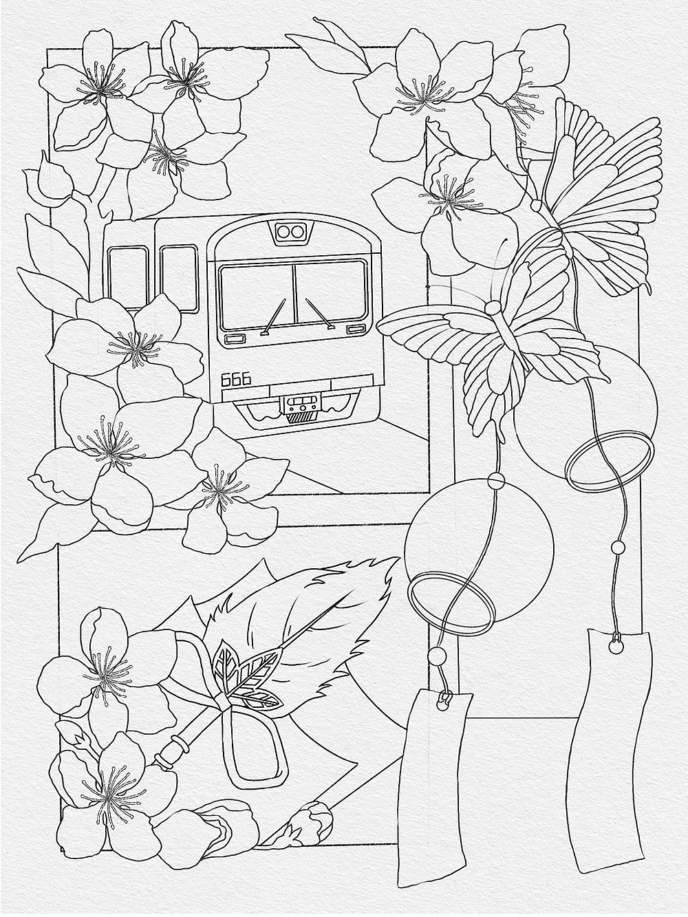 iPad水彩分镜-开往春天的列车（图ZMzMwOTYxODky） - 创作习作 - 站酷设计师Maggie_爱洛原创素材 - 站酷ZCOOL