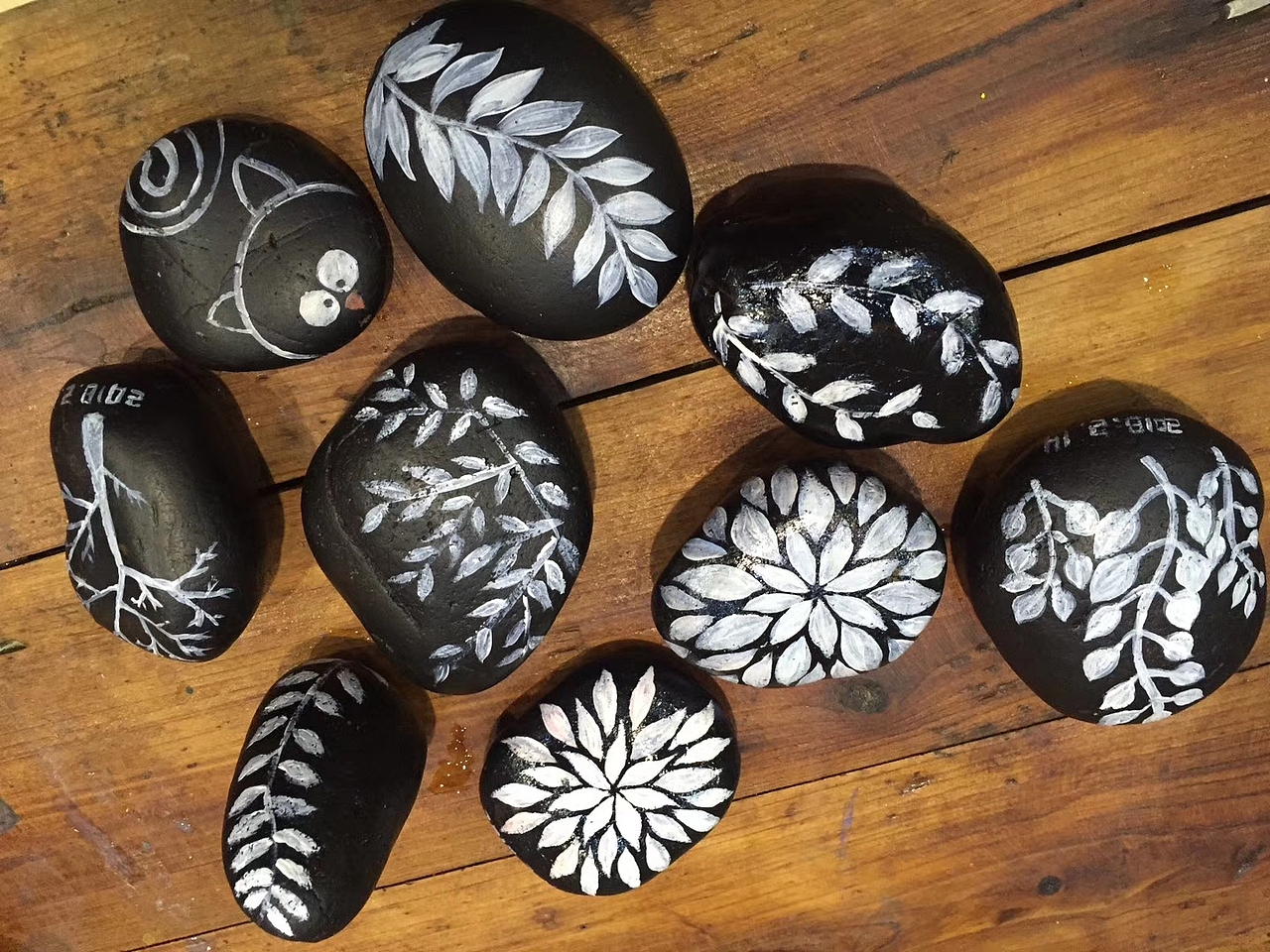 习作|石头画|水彩|丙烯