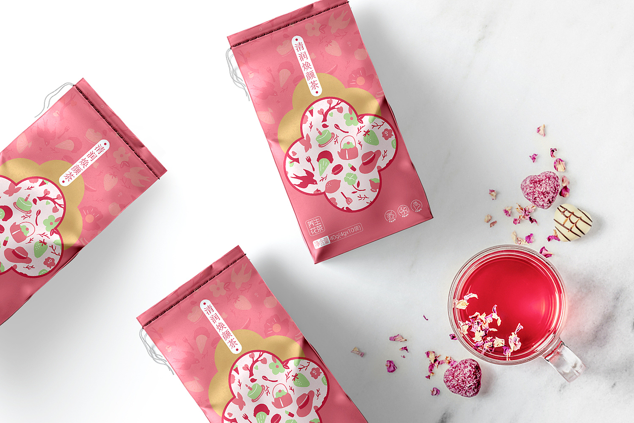 养颜花茶包装设计|快消品包装设计|茶叶包装设计（图ZMzExMjAyNTg4） - 包装 - 站酷设计师原道产品包装设计原创素材 - 站酷ZCOOL