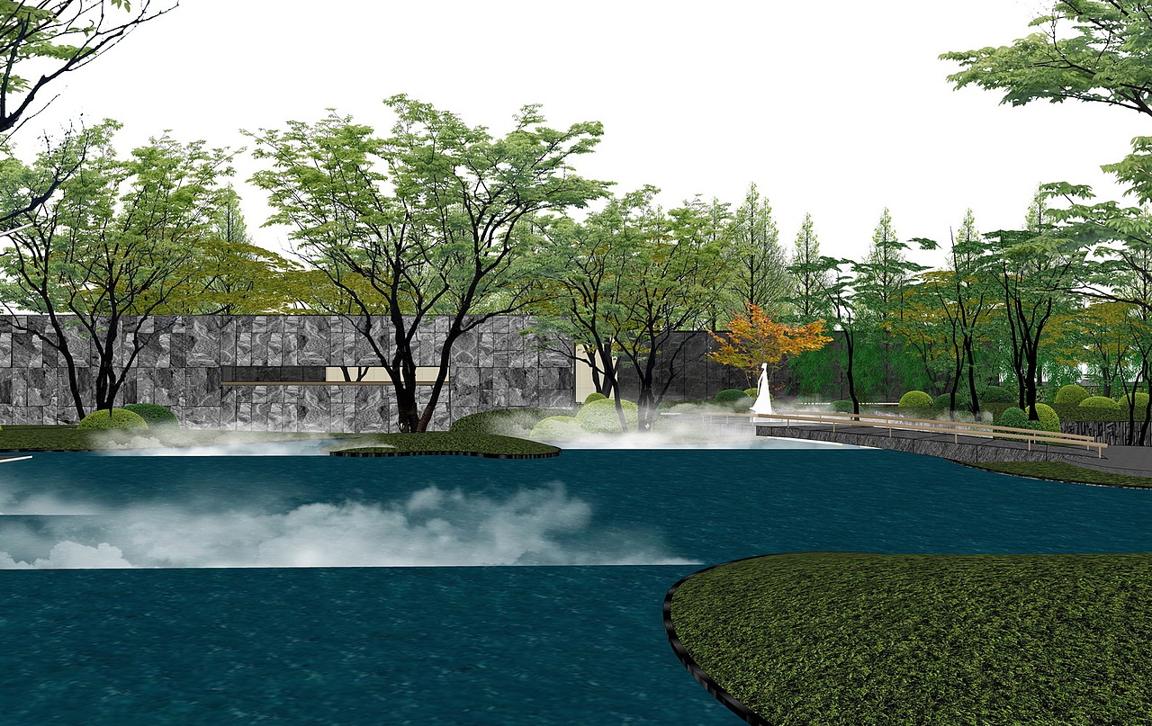 世茂上林樂府示范区景观SU模型下载