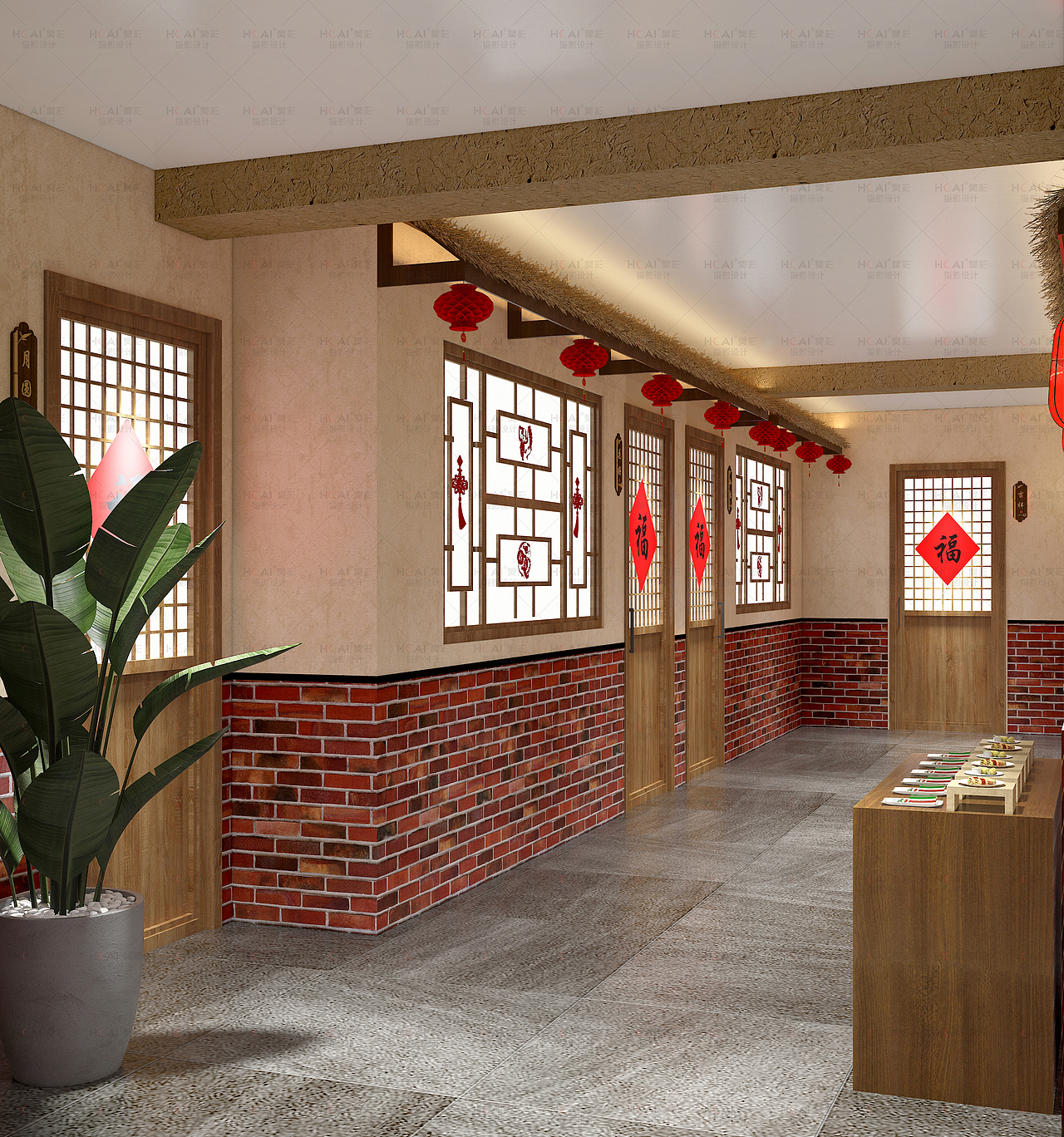 大东北农家菜（图ZMzAzNDY3MDEy） - 酒店餐饮设计 - 站酷设计师餐饮空间设计原创素材 - 站酷ZCOOL