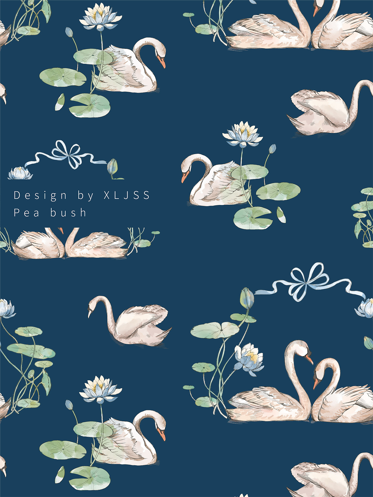 靜謐天鵝湖（圖ZMzU4ODgyNjg4） - 商業(yè)插畫 - 站酷設(shè)計師心里金閃閃原創(chuàng)素材 - 站酷ZCOOL