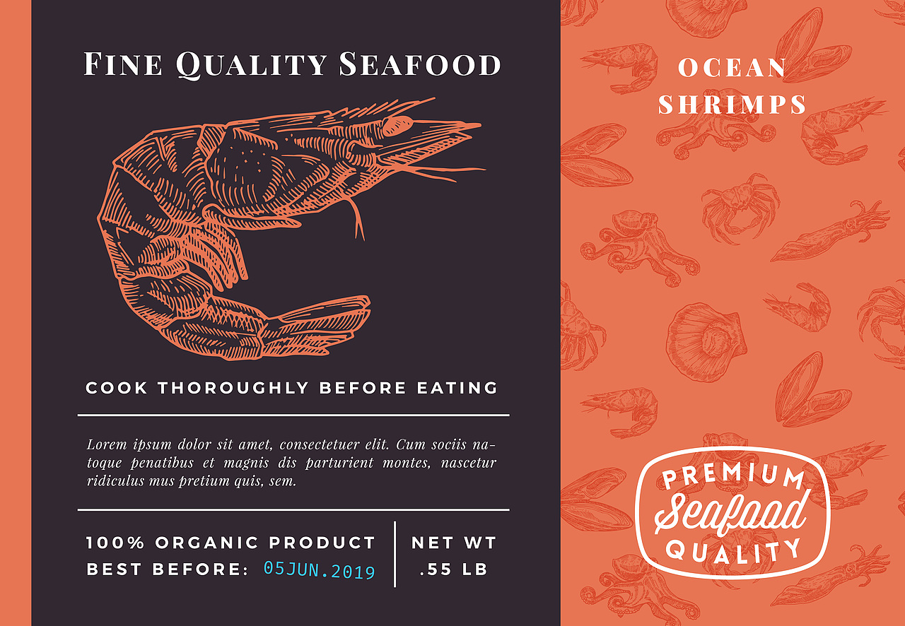 Vol.7 国外高端海鲜包装Ai格式素材