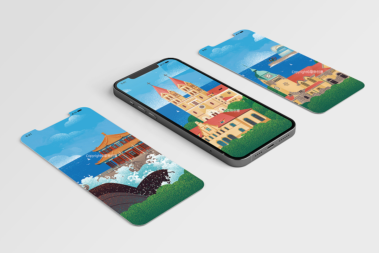 青岛建筑插画/青岛城市插画/山东文创©️取物创意