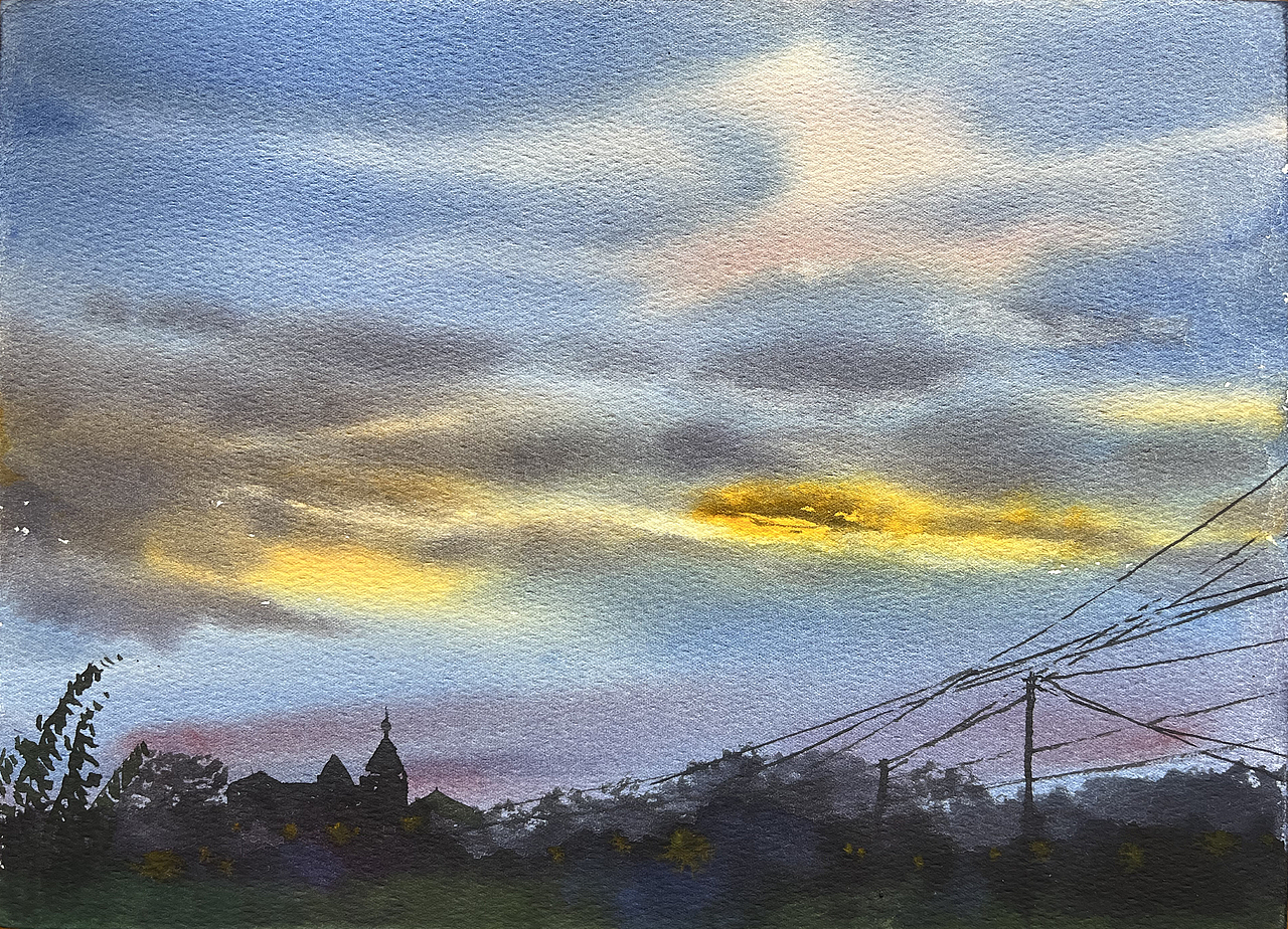 水彩风景——一个小本本的故事(国庆假期里的风景)