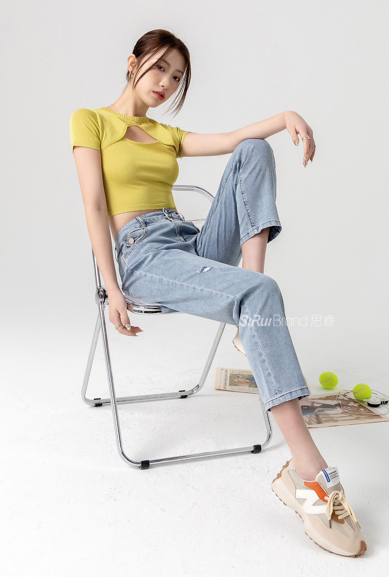 春夏女裤影棚拍摄2