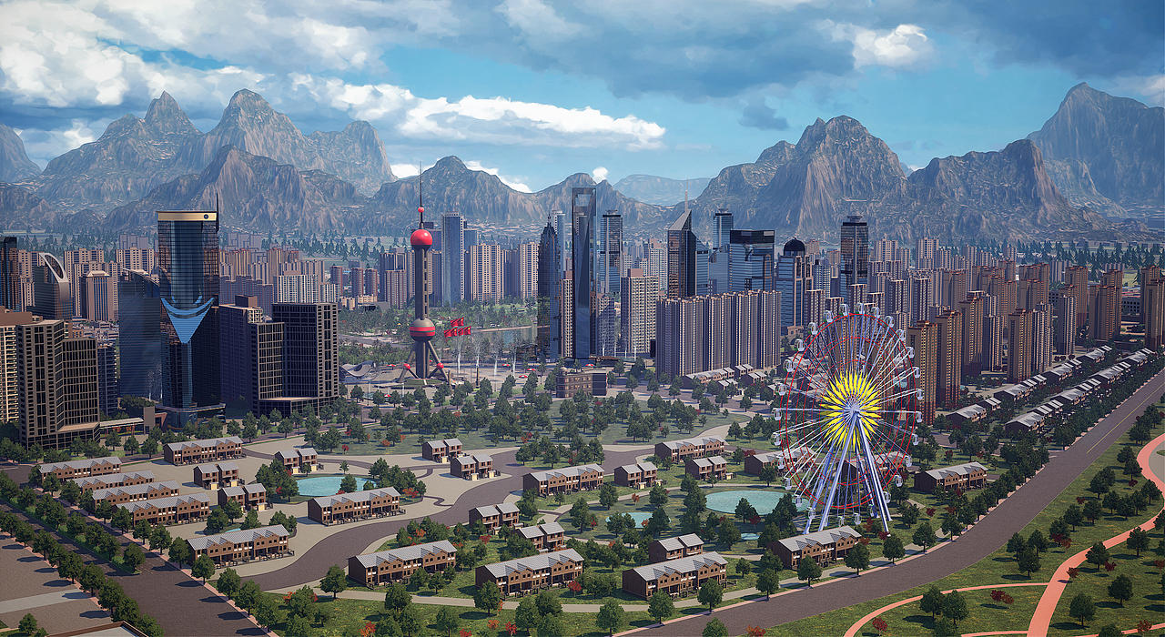 UE4/UE5 虚拟搭建城市-数字孪生-大城市场景（图ZMzE2MDUyMjQ0） - 建筑/空间 - 站酷设计师CG繁华原创素材 - 站酷ZCOOL