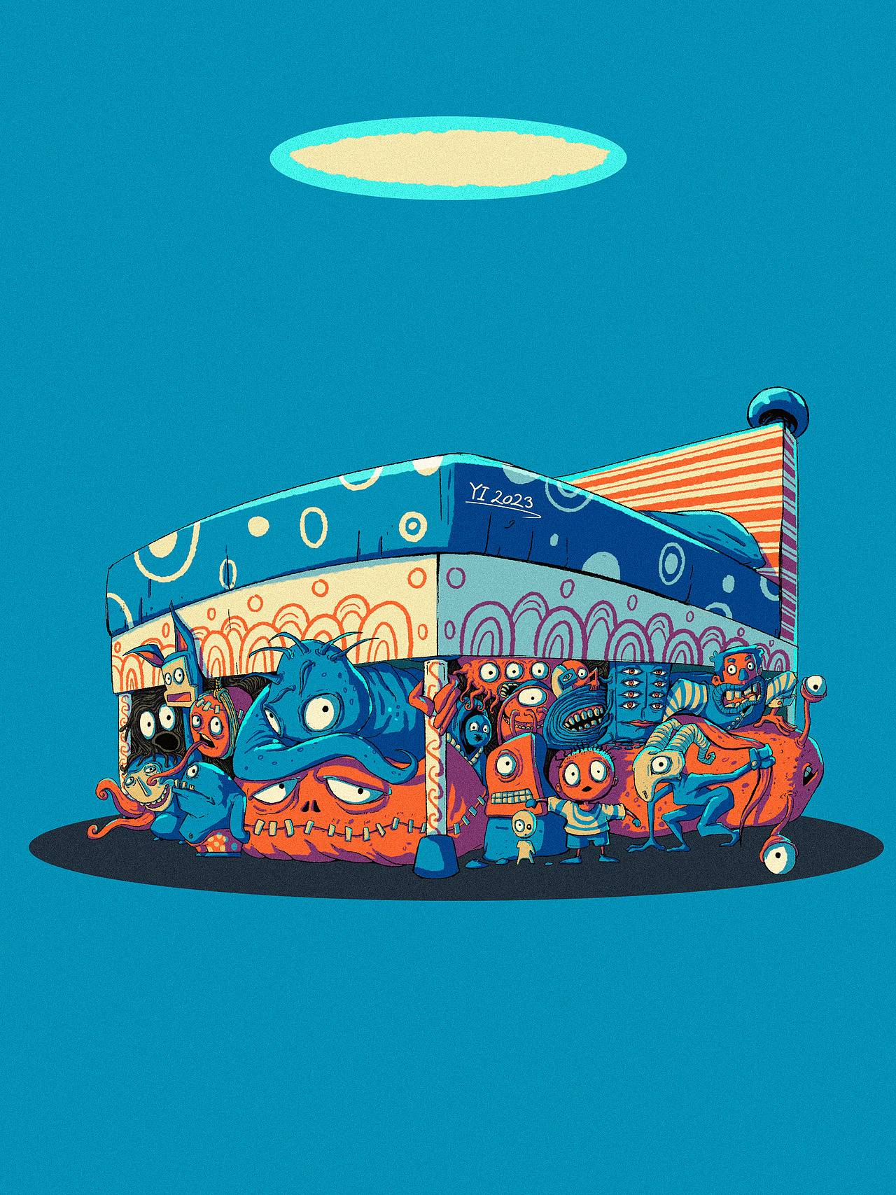 插画-令人生畏的角落(小怪物)