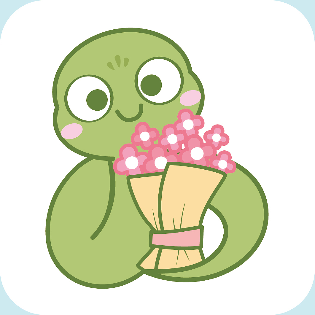 小青蛇IP表情包插画卡通形象设计