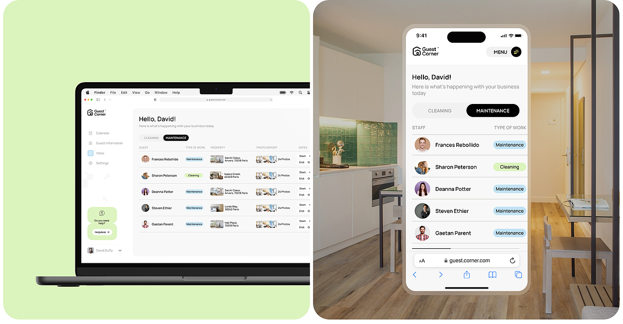 Guest Corner - UI/UX | 物业管理平台