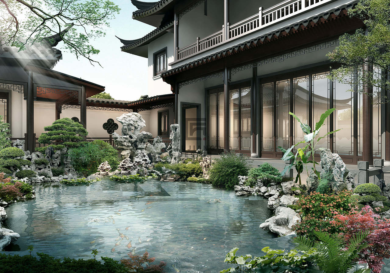 中式建筑，院落为王！以院落为核心的建筑设计（图ZMzMzMjAzOTA4） - 建筑设计 - 站酷设计师诗恩设计原创素材 - 站酷ZCOOL