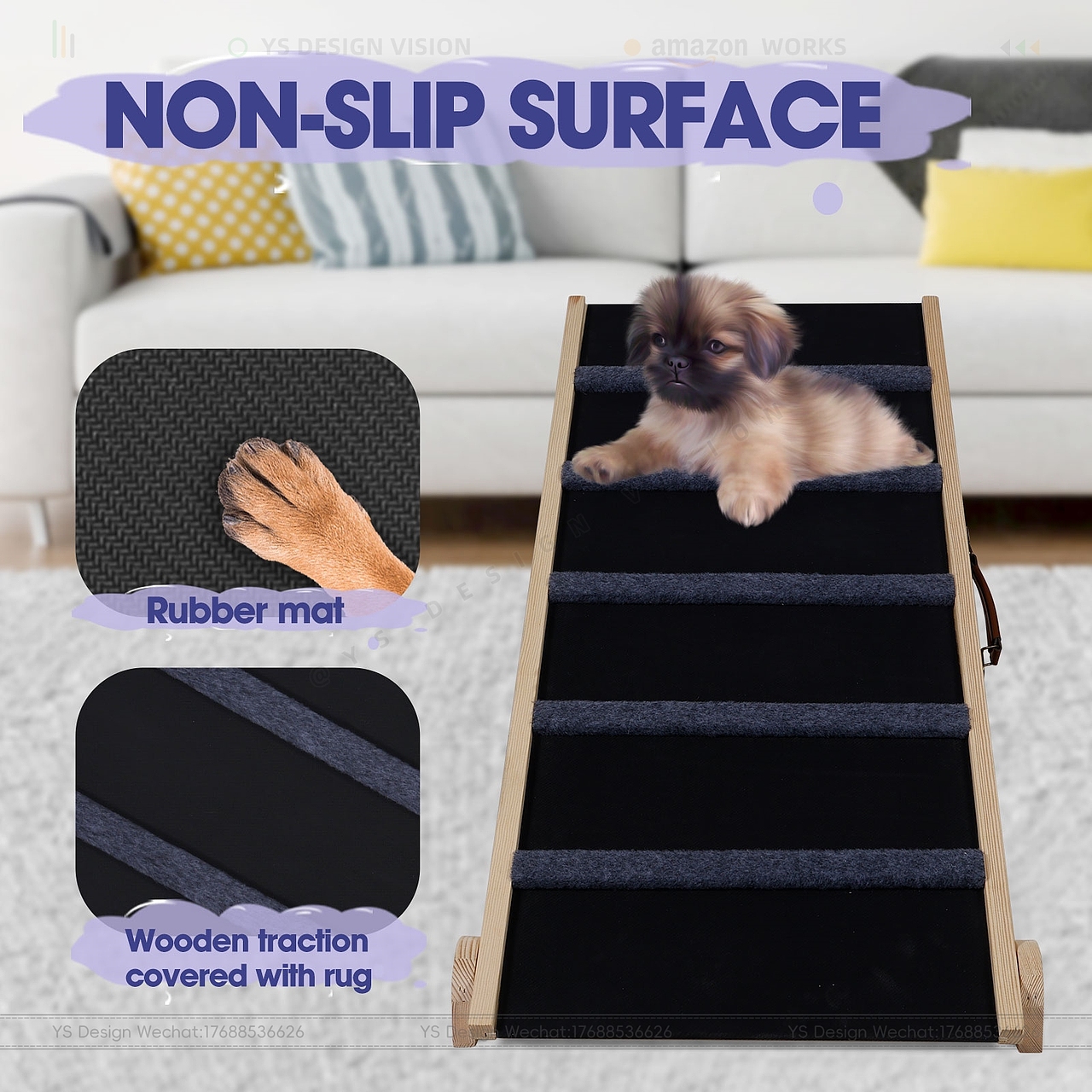 亚马逊宠物梯主副图A+图片设计