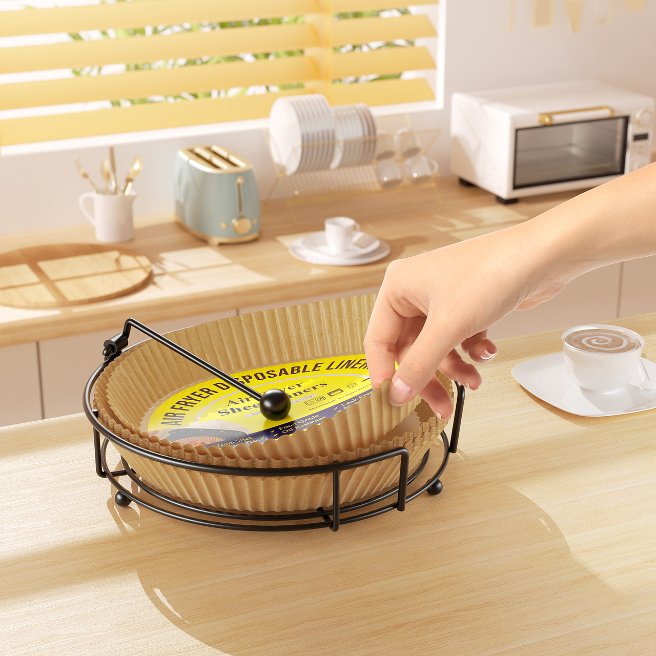 空气炸锅纸收纳架