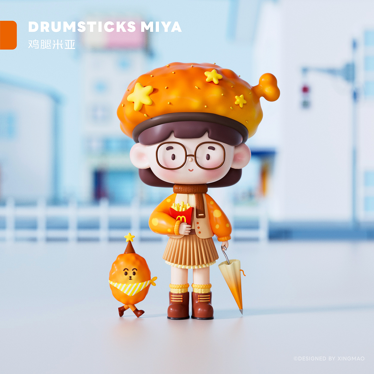 原创IP形象设计 - MIYA的美食研究计划