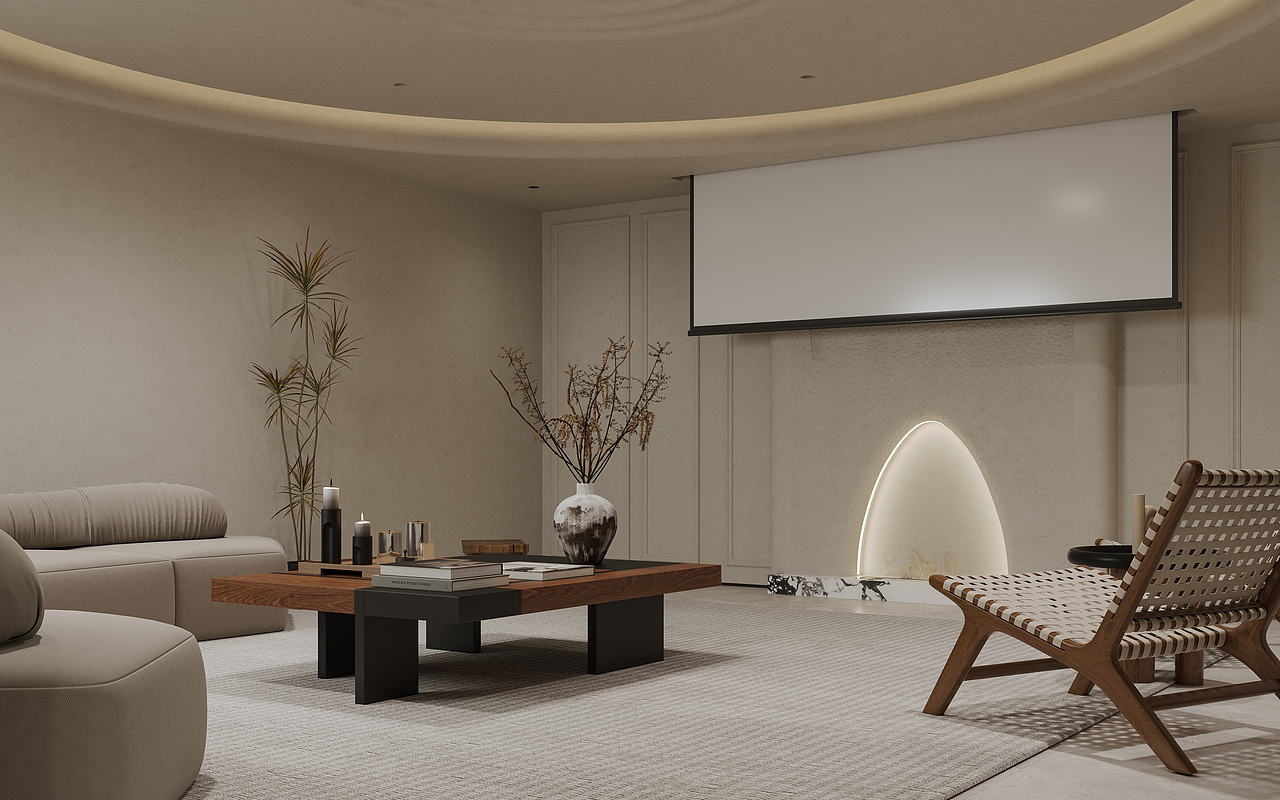 诧寂风别墅案例-艺米效果图