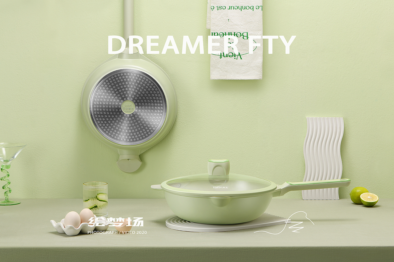 锅具摄影 | 麦饭石炒锅不粘锅 ✖ 绘梦场DREAMERFTY（图ZMzMzMDcyMTg4） - 产品摄影 - 站酷设计师绘梦场原创素材 - 站酷ZCOOL