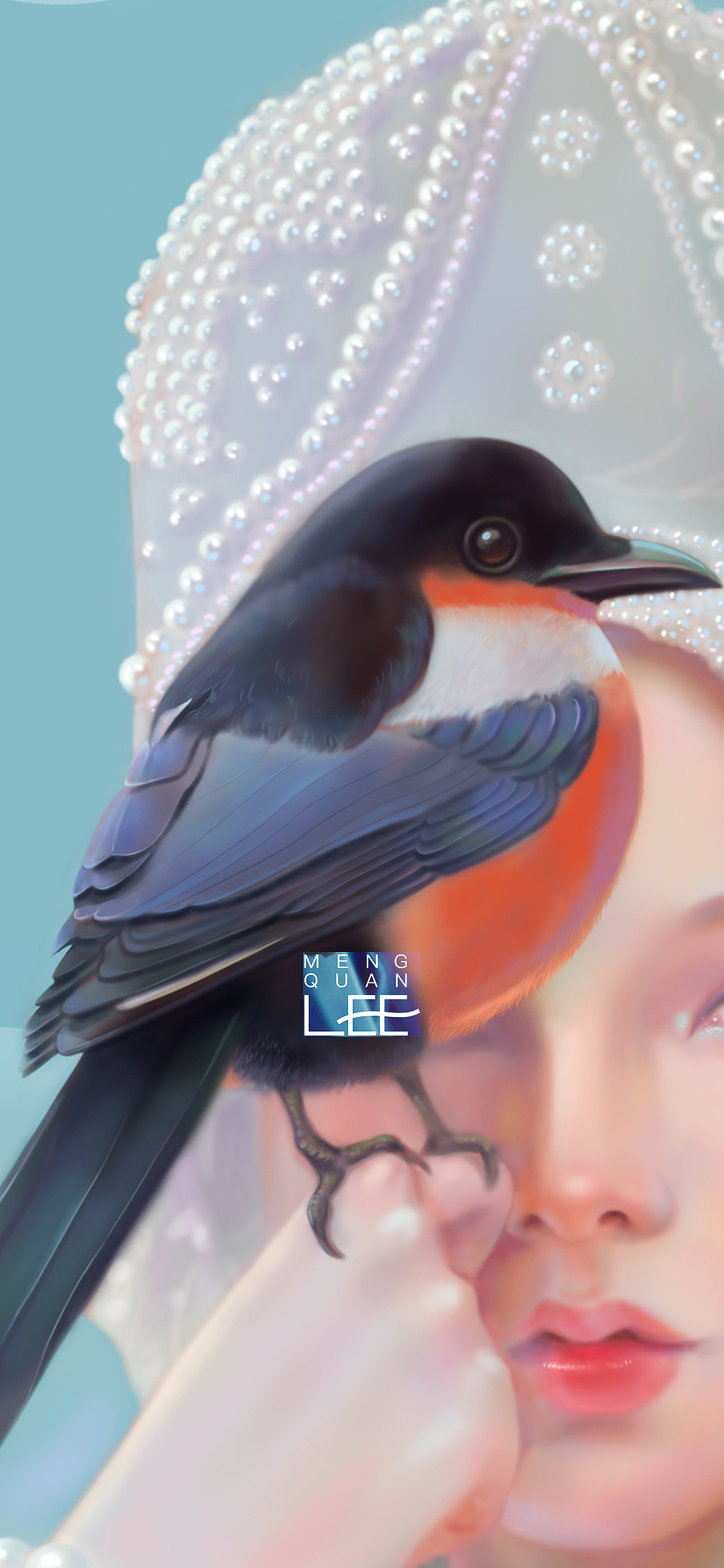 女孩·喜鹊| MengQuanLee原创插画