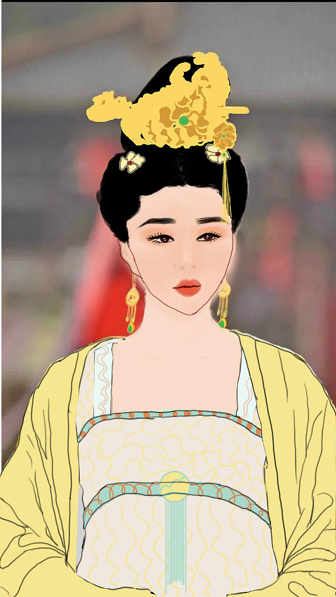 挑战画100个美女-贵妃（图ZMzEzMTQ5MzU2） - 游戏原画 - 站酷设计师大狸的小咪原创素材 - 站酷ZCOOL