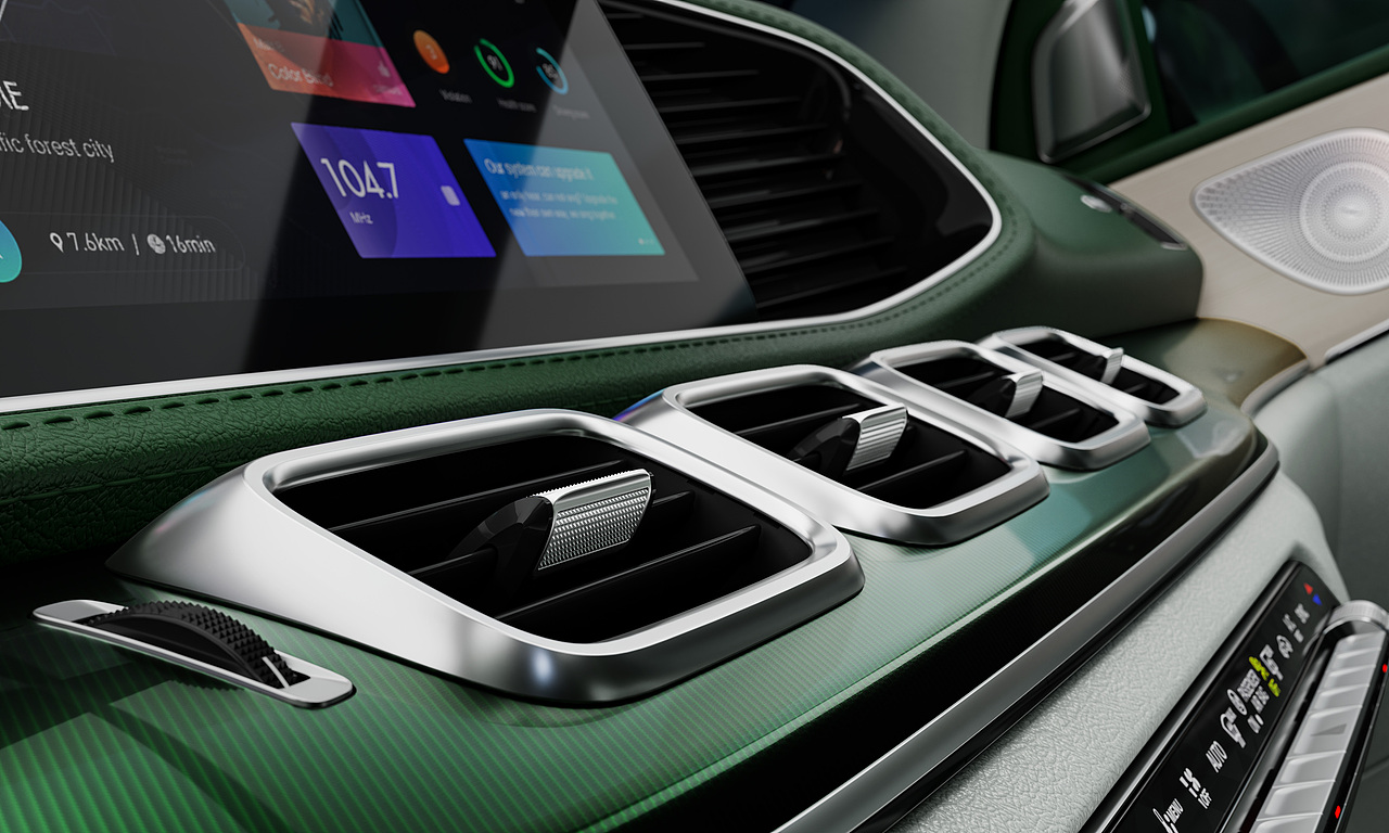 Mercedes Benz GLS interior CGI