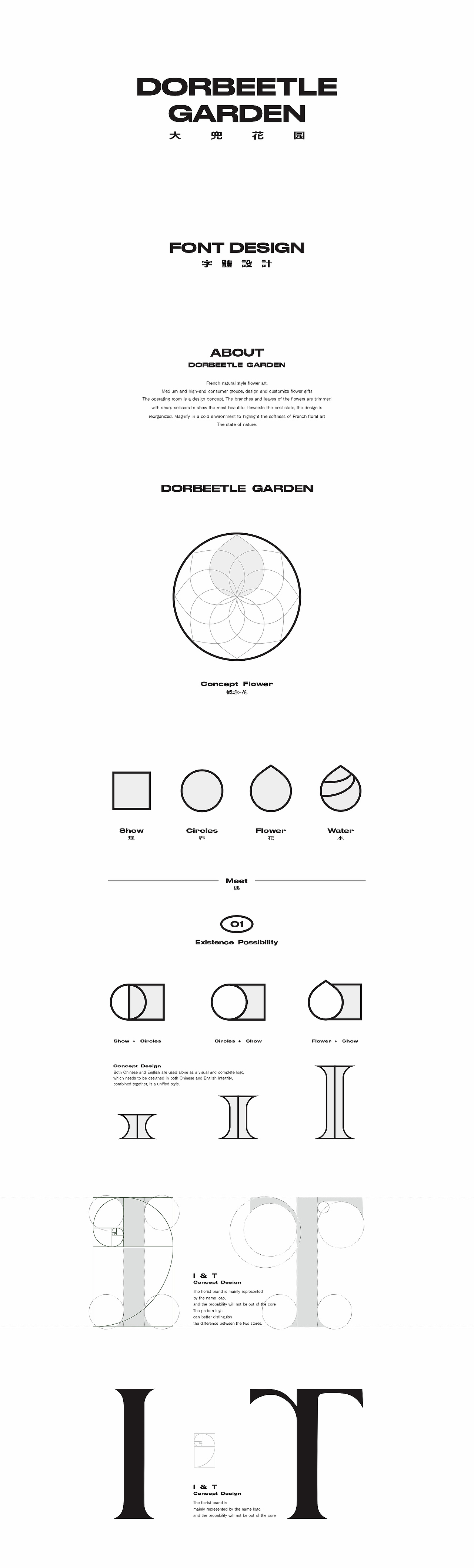花店LOGO设计 字体设计 字体LOGO