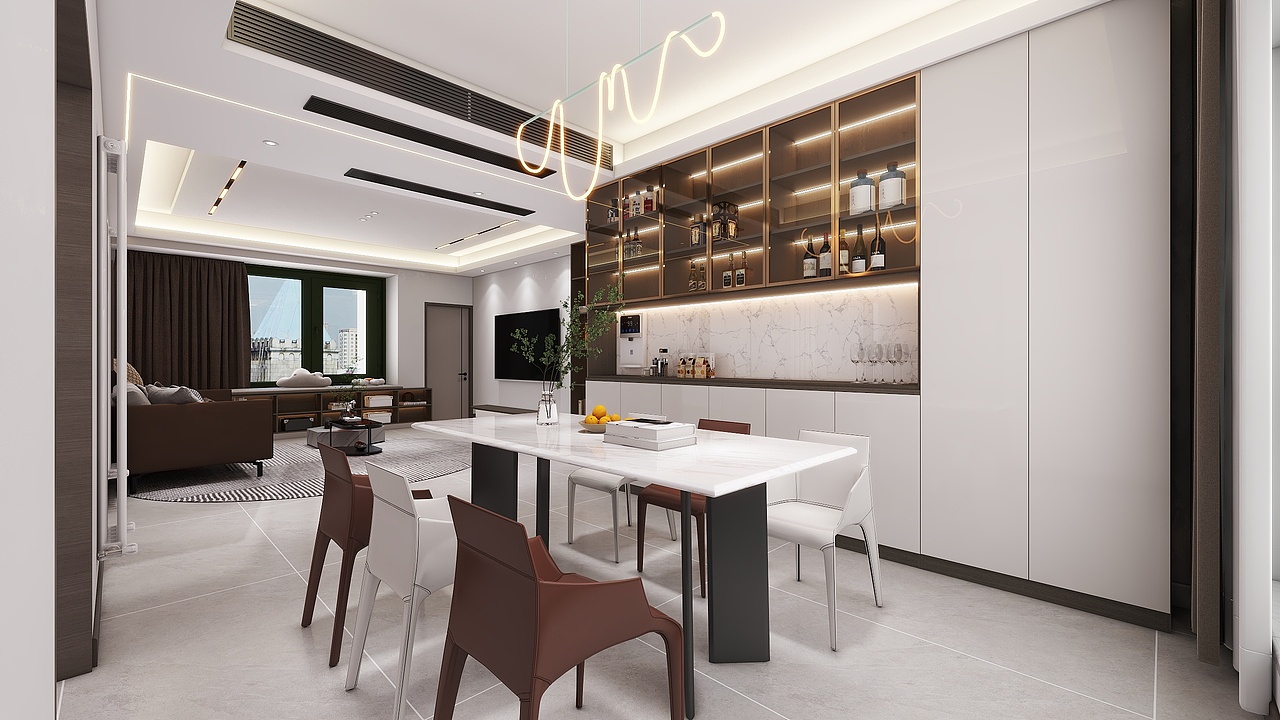 四川成都雅居乐花园(209平方现代简约四居室)