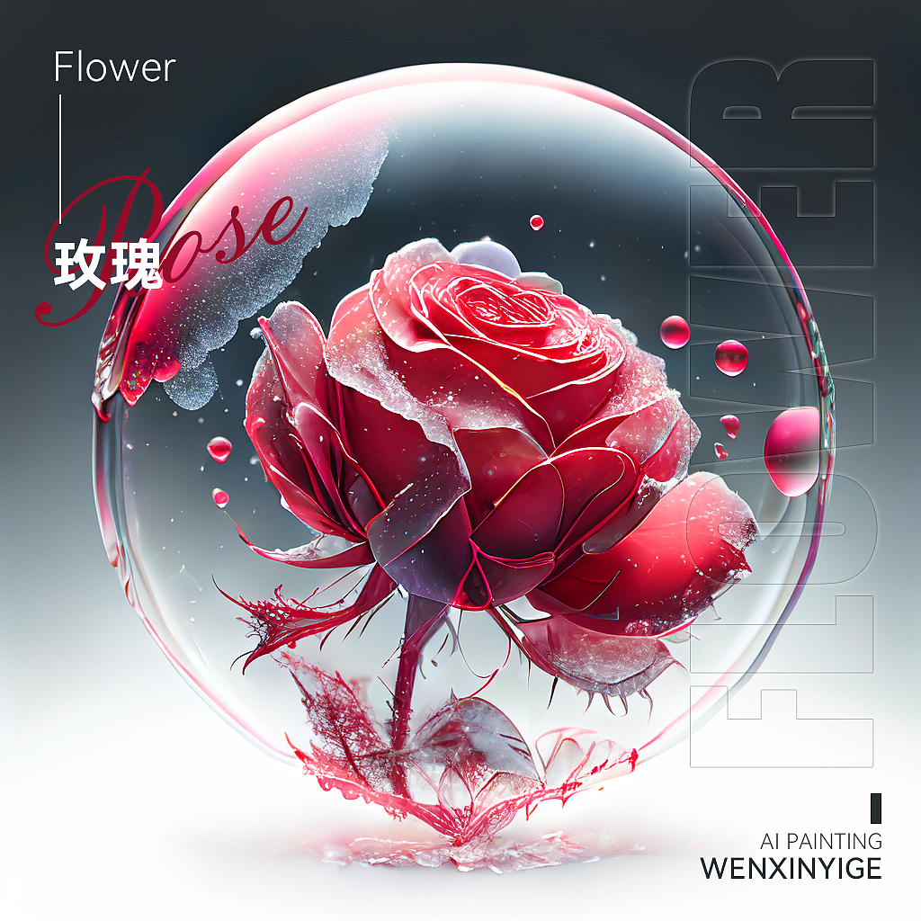 #AI绘画 泡中花（图ZMzM4MjA4Mzcy） - 其他平面 - 站酷设计师Psyche酱原创素材 - 站酷ZCOOL