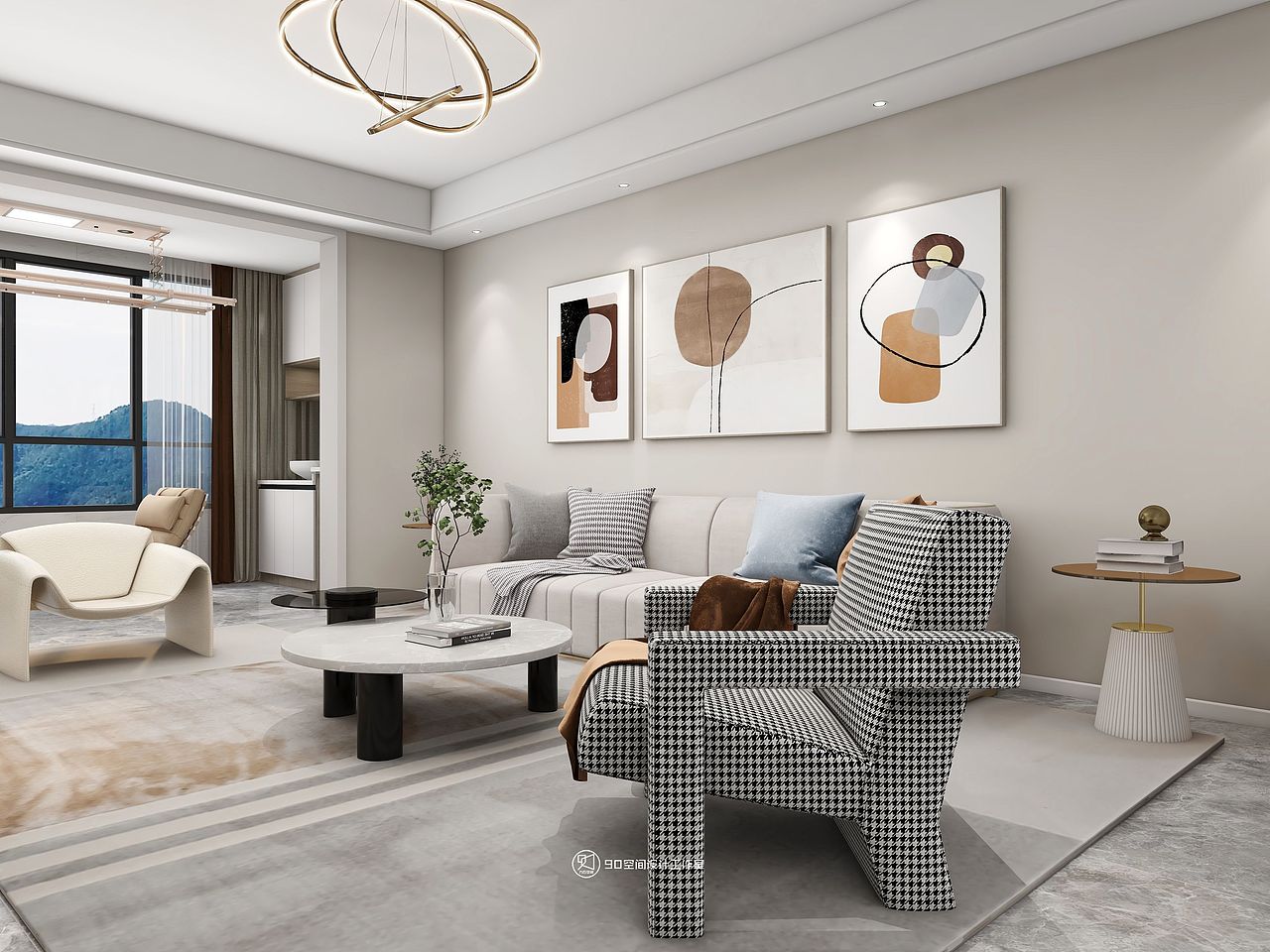 90空间设计∣142㎡兼顾现代与优雅，为生活谱一曲欢愉（图ZMzA2NzcwMjAw） - 家装设计 - 站酷设计师设计师赵响原创素材 - 站酷ZCOOL