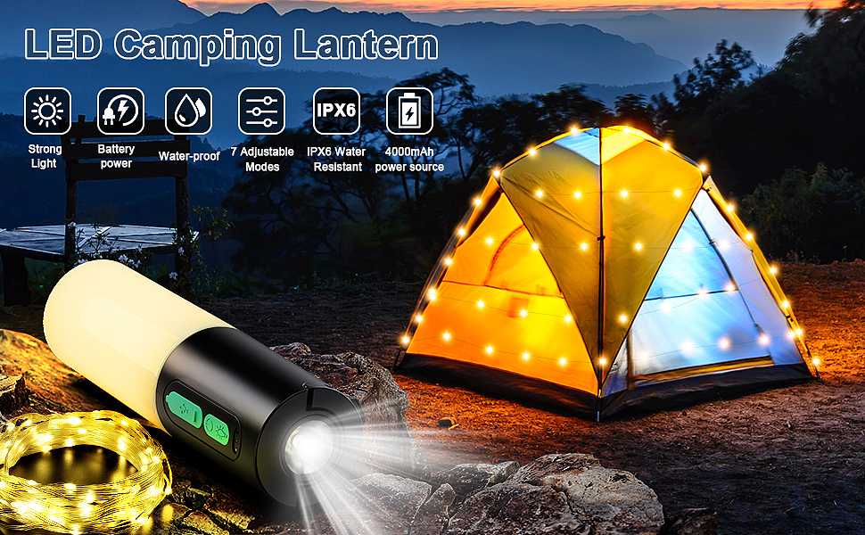 2023新款户外露营便携收纳灯串