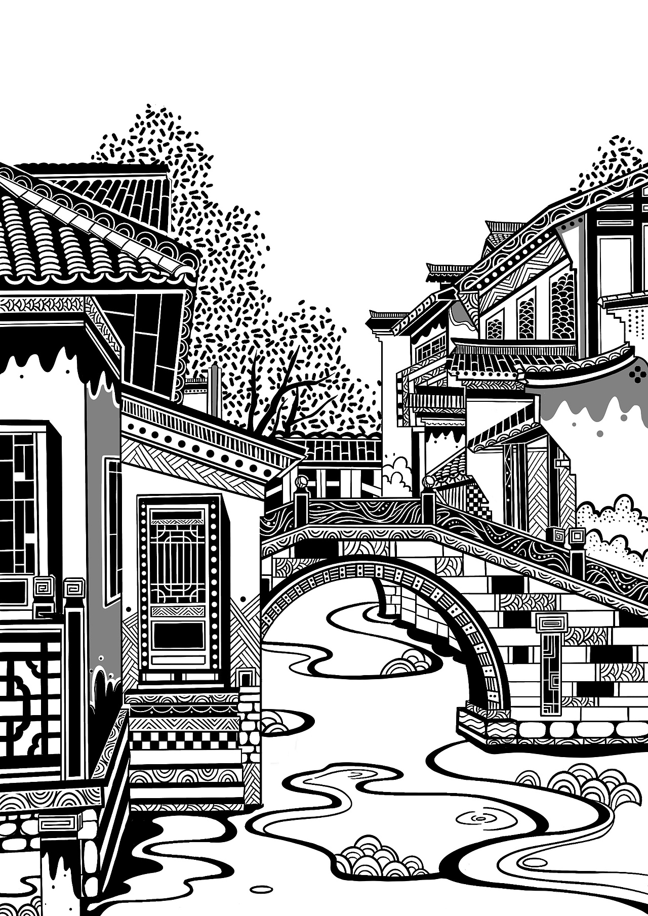 黑白装饰画·版画·传统纹样（下）（图ZMzUxNjg1OTAw） - 创作习作 - 站酷设计师期是原创素材 - 站酷ZCOOL