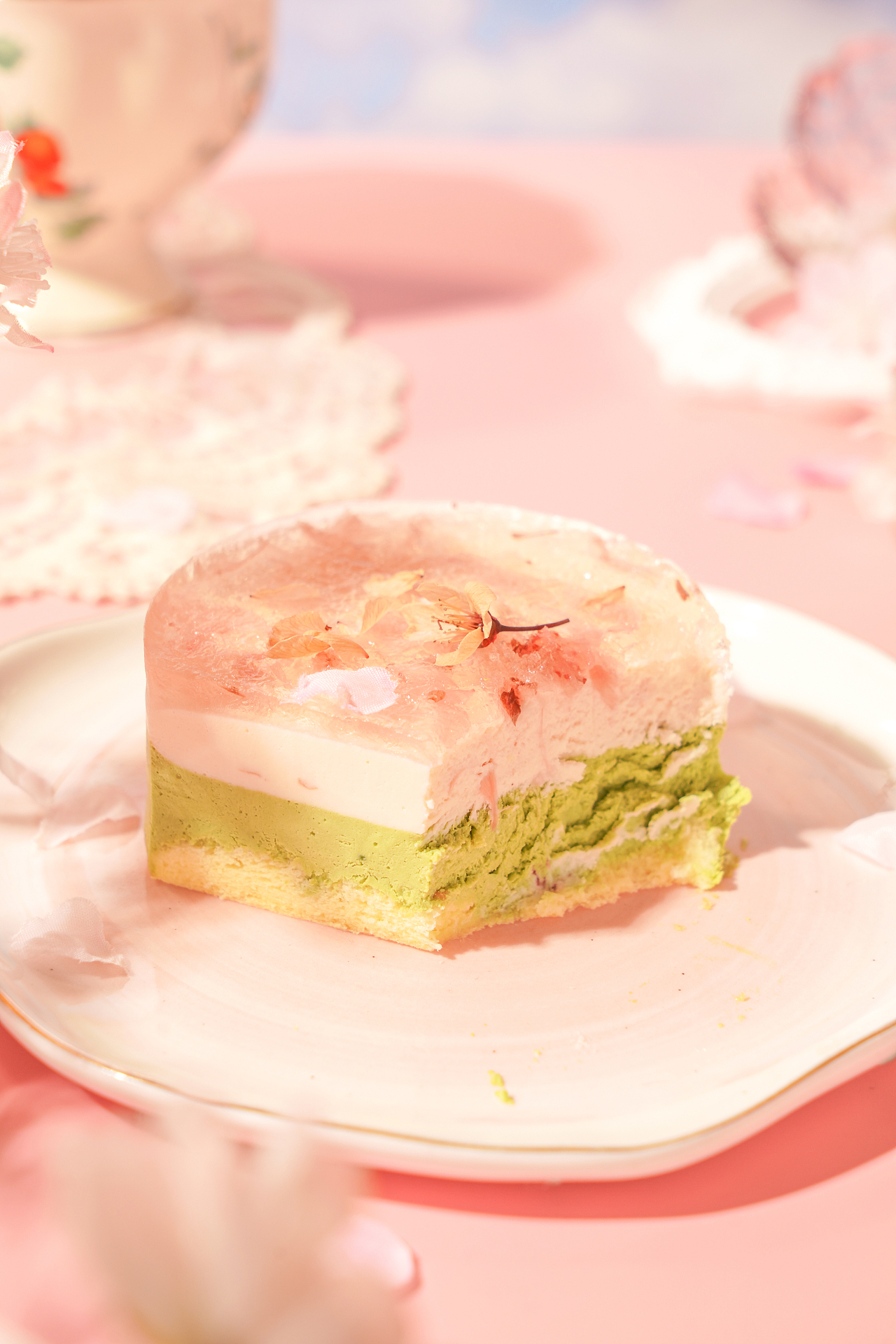 爱厨房的幸福之味: 樱花芝士戚风蛋糕 Sakura Chesse Chiffon Cake