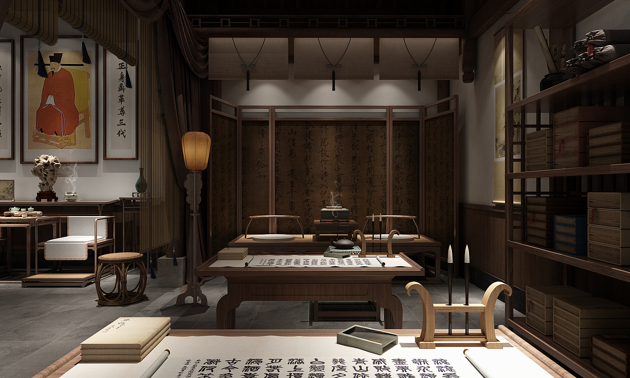 《王安石书堂》、《叶真人馆》文化空间还原及展示设计(图ZMzMwMzA0NzQw) - 其他空间 - 站酷设计师舜与设计原创素材 - 站酷ZCOOL