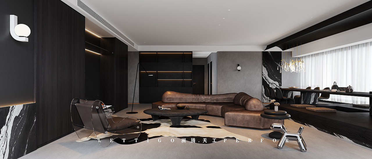 现代极简无主灯暗黑调,对世俗的无所谓来自内心的笃定