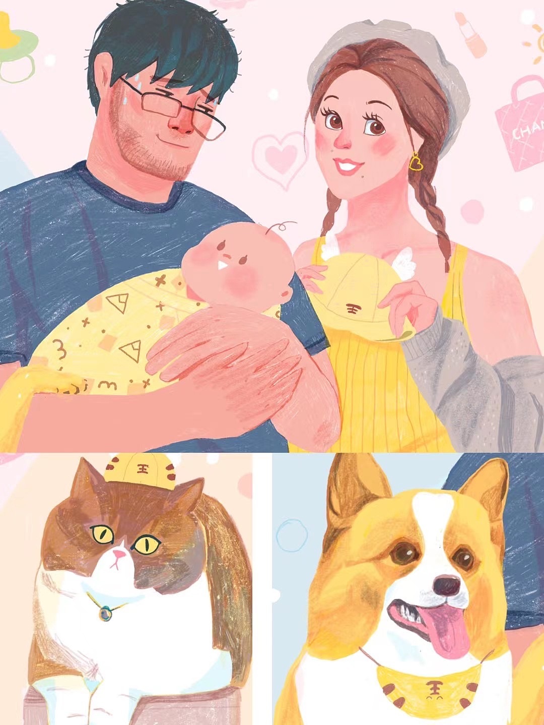 私人定制｜近期的一些插画约稿图图（图ZMzA4OTYxNDY4） - 新锐潮流插画 - 站酷设计师summeryuyuuu原创素材 - 站酷ZCOOL