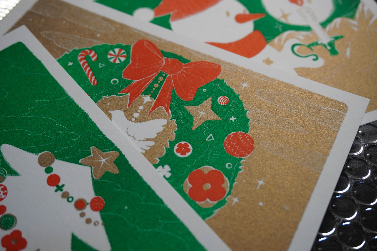 2022圣诞贺卡|Risograph