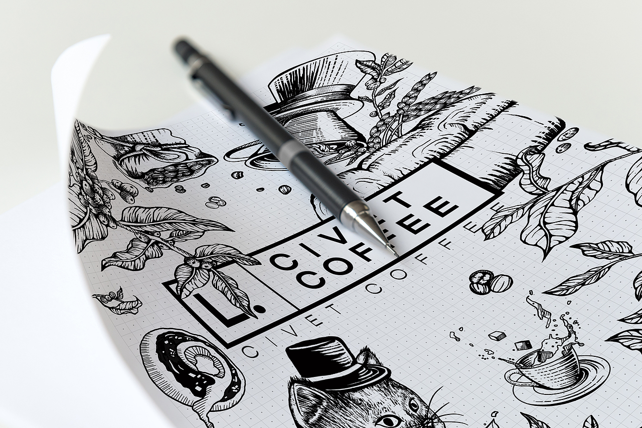 CIVET COFFEE 包装插画设计