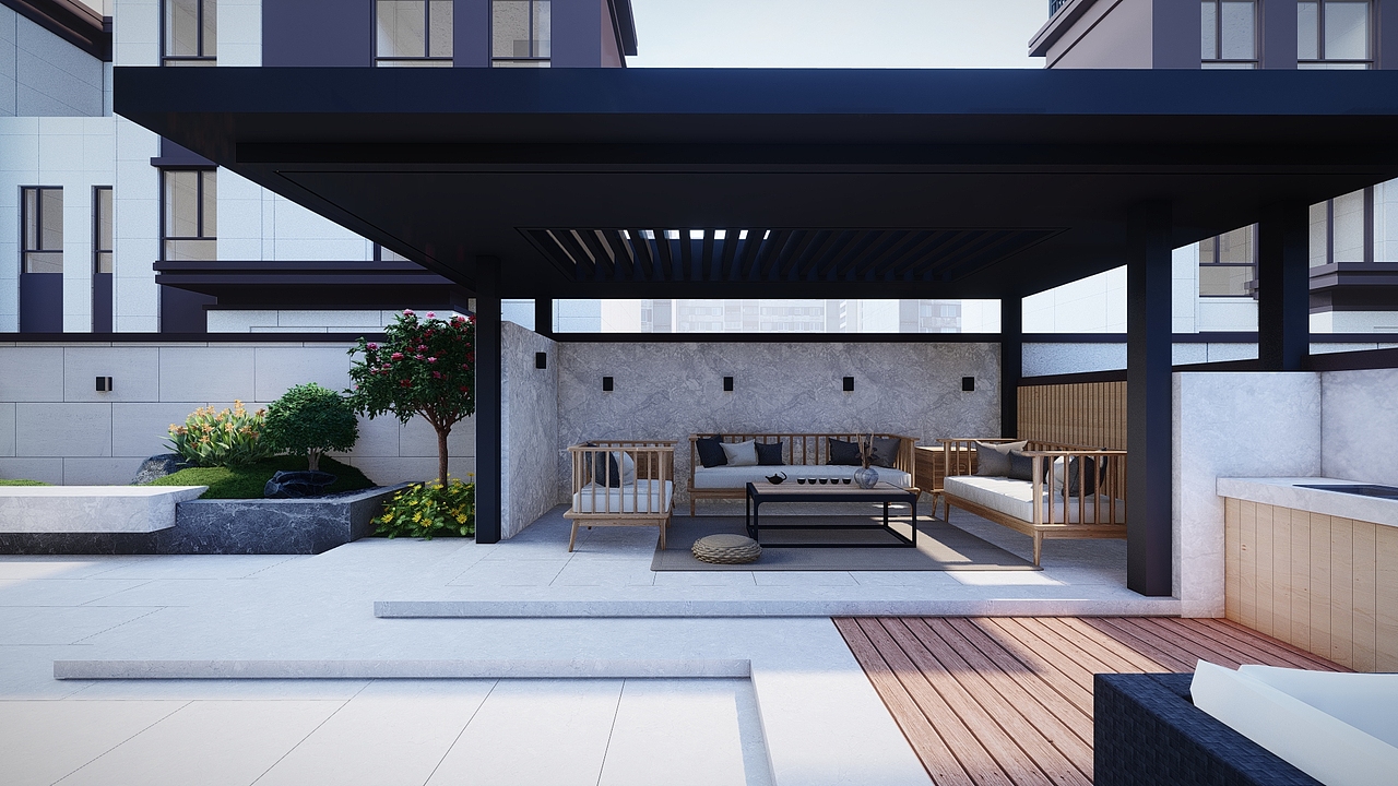 新中式庭院设计（图ZMzA0OTEyMDk2） - 景观设计 - 站酷设计师Paddy庭院设计原创素材 - 站酷ZCOOL