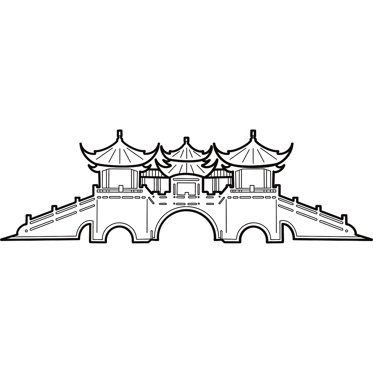 中国建筑线稿集合