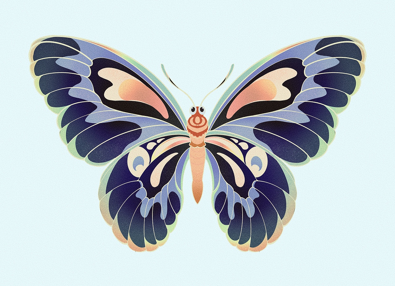 【procreat课程作业】第一课-蝴蝶壁纸