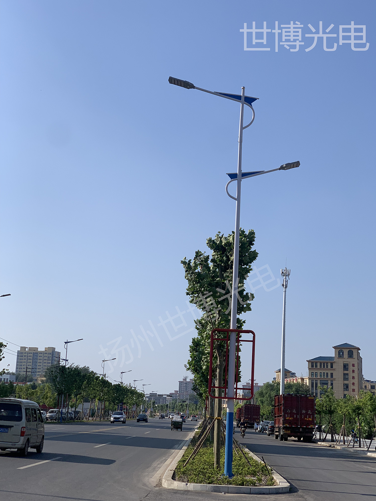 世博单臂路灯双臂路灯设计 个性led不规则创意路灯定制