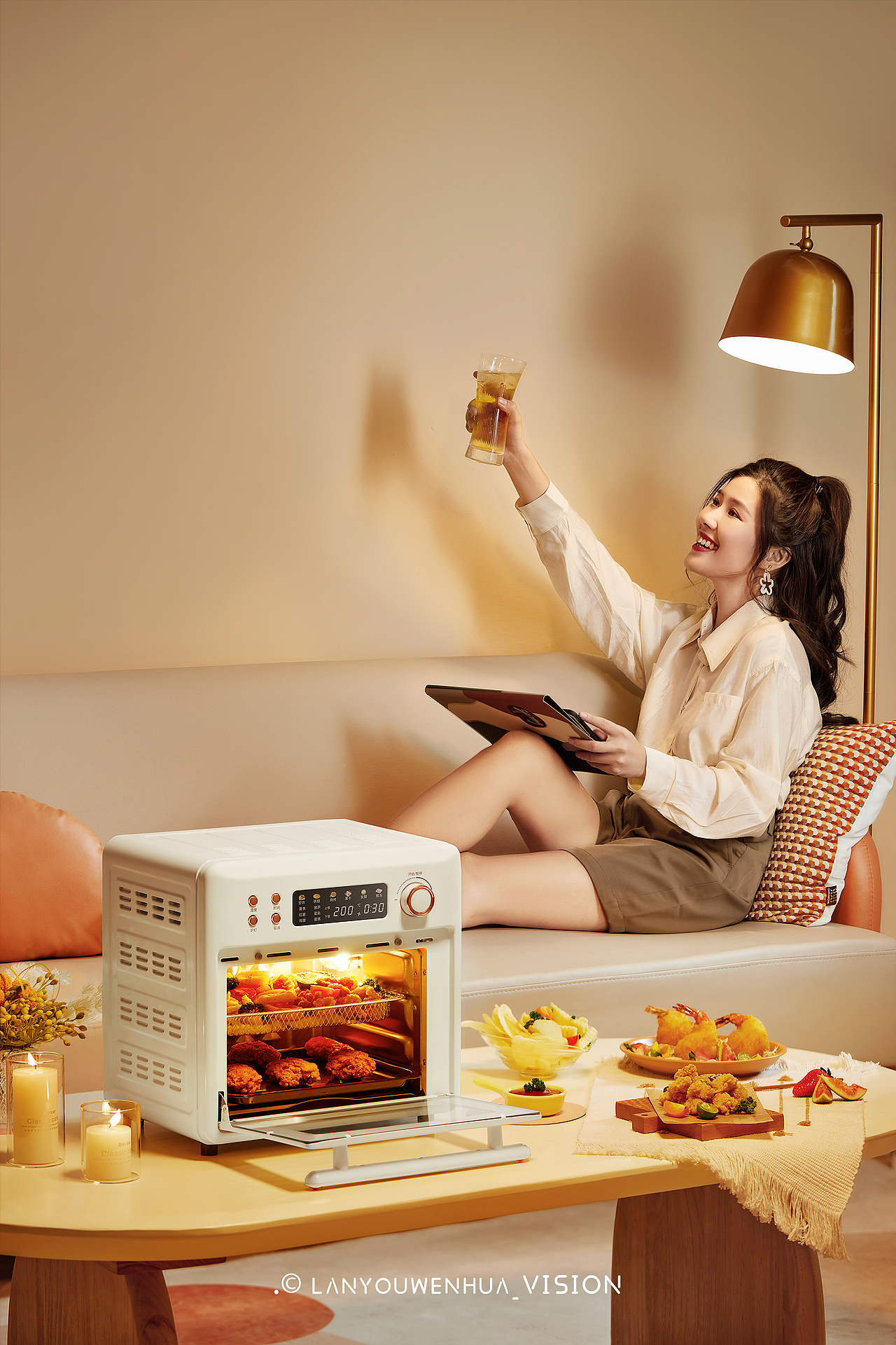 七彩叮当电子空气炸烤箱✖️厨房类