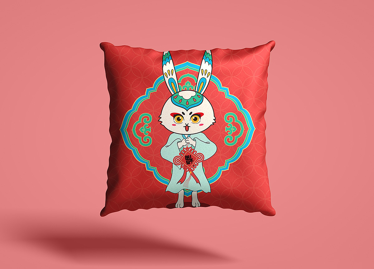 兔年贺图-《恭喜发财》