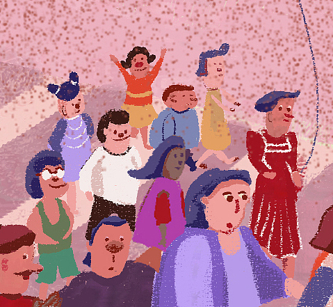 贝心南和他的朋友们在巴士站