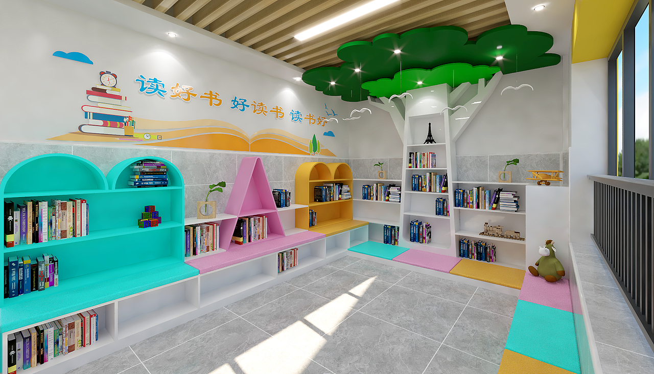 校园读书角、校园文化墙、儿童阅读（图ZMzY5NDEzOTEy） - 其他空间 - 站酷设计师阿刚gang原创素材 - 站酷ZCOOL