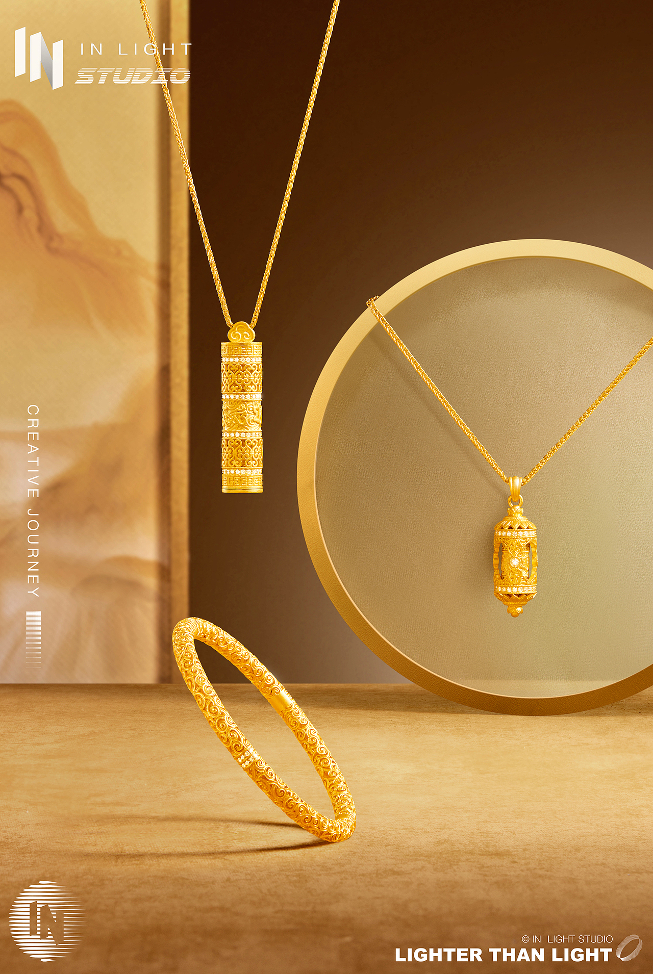 明牌珠宝传家金 ✖ INLIGHT l 海报图平面摄影（图ZMzE3MTg0MjE2） - 产品摄影 - 站酷设计师INLIGHT光合原创素材 - 站酷ZCOOL