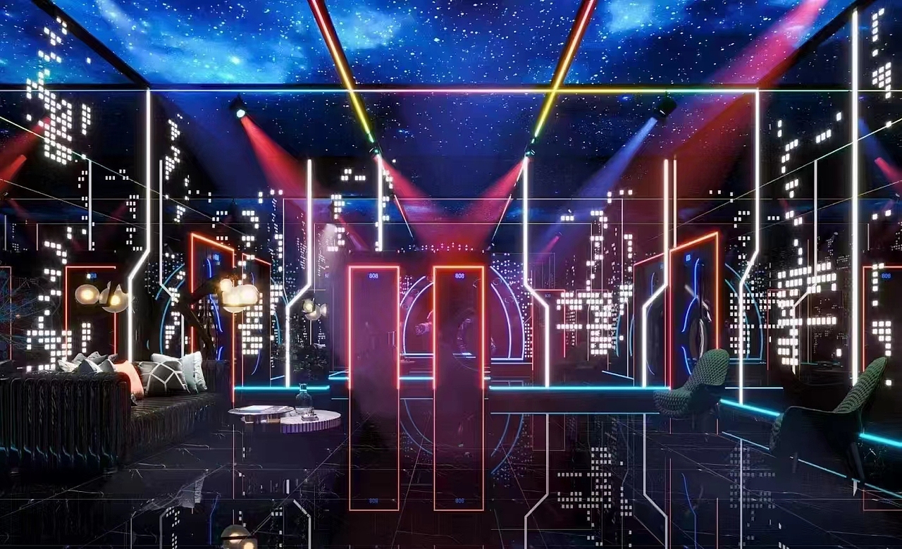 KTV|舒适的休闲空间,炫酷的层次感