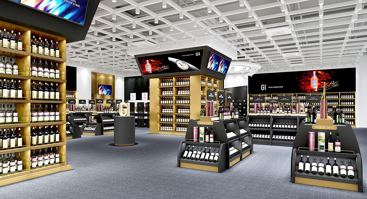 酒类品牌升级·国壹酒城|品牌策划/VI/店面空间设计（图ZMzU4NzAzNDQw） - 商业空间设计 - 站酷设计师九一堂品牌设计原创素材 - 站酷ZCOOL